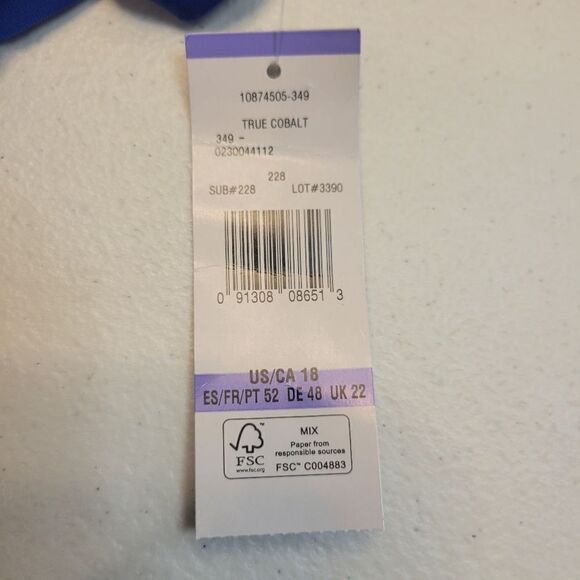 Black Label by Evan-Picone Short Sleeve Sheath Dress Women's Plus Size 18 NWT - Picture 9 of 16